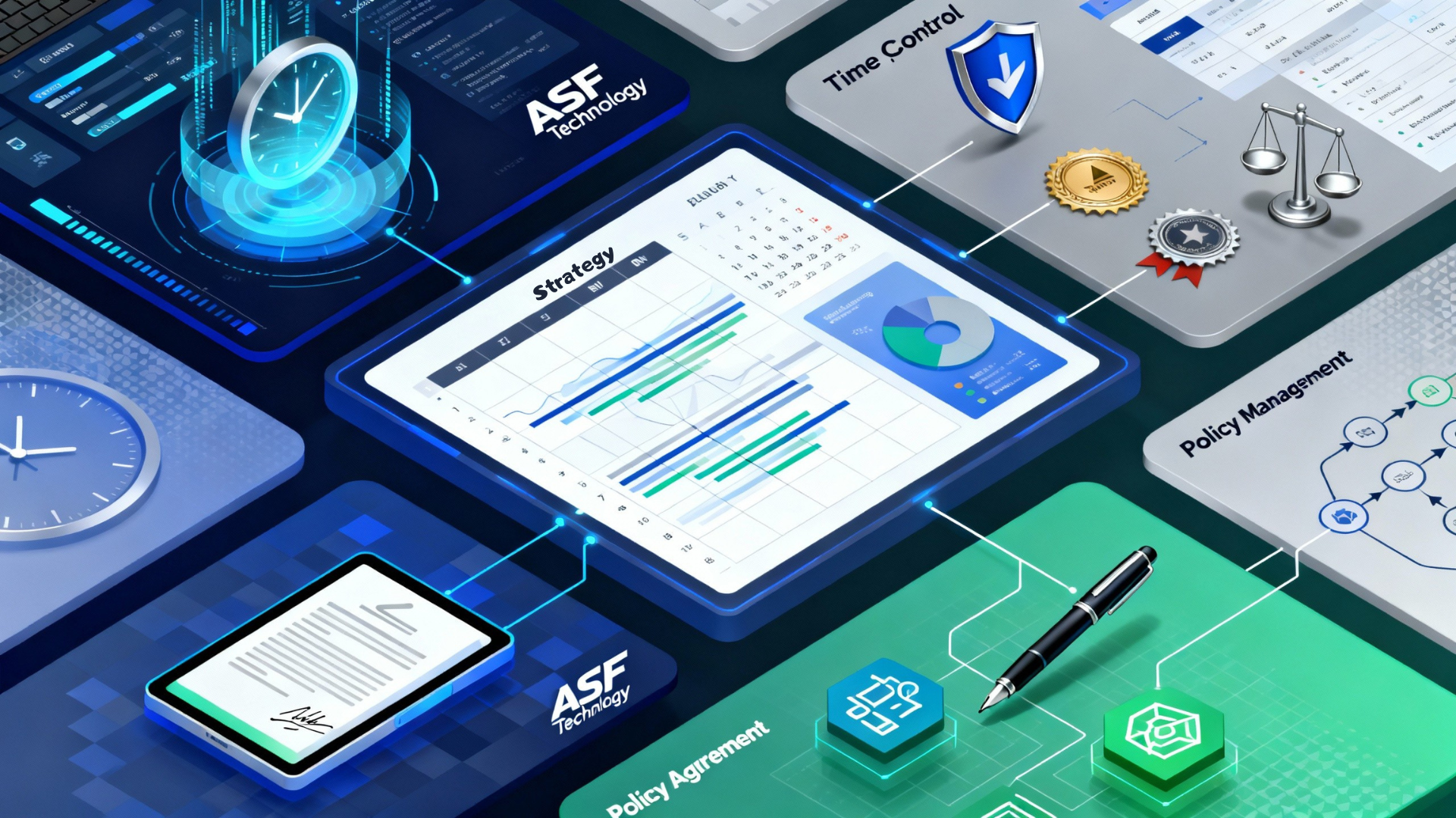 Imagem destacada: planejamento mensal de RH 4.0 com controle de ponto digital, compliance e assinatura de políticas